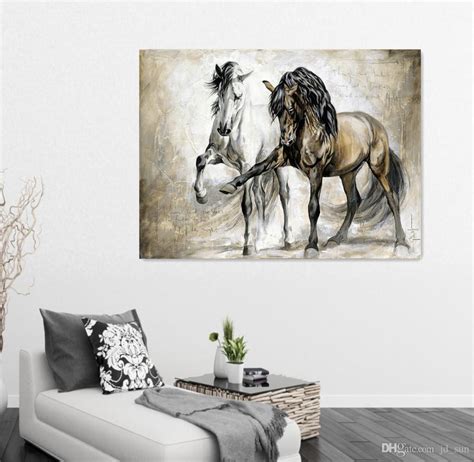 Equestrian items you must have for horse home décor. 2018 Two Horse Design Retro Brown Horse Dance Original ...