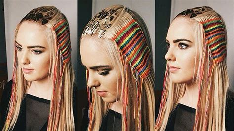 Para mi gusto los diseños como el macramé de corazones se ven geniales en este tipo de hilo. ¡Conoce #HairTapestries, la nueva moda para tu pelo! | Red17