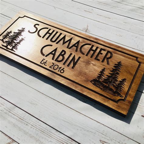 Custom Wood Sign Cabin Sign Wooden Signs Camping Sign Etsy