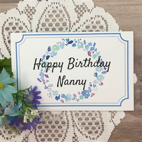 Printable Colour In Happy Birthday Nana Card A4 Size Etsy Nanna Truly Special Embellished