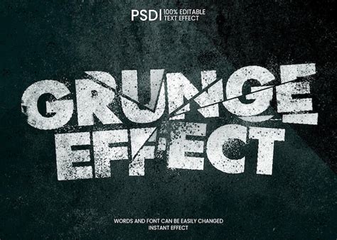 Premium Psd Grunge Broken Text Effect