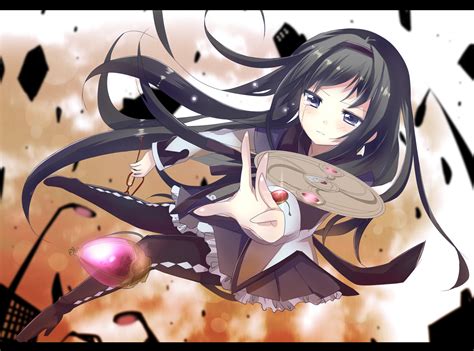 Akemi Homura Crying Glasses Long Hair Mahou Shoujo Madoka Magica Mishima Kurone