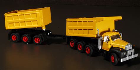 Mack B 61 Dump Truck And Pup Dump Trailer