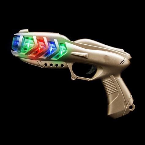 Blinkee Light Up Spinning Barrel Space Gun Laser Space Blaster Toy