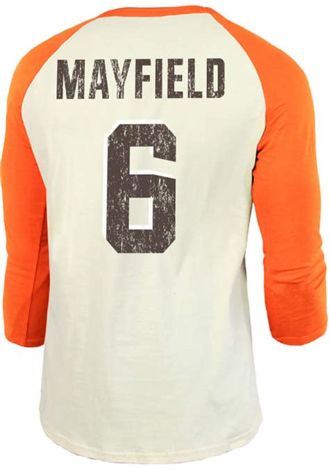 Baker Mayfield Cleveland Browns Orange Primary Name And Number Long