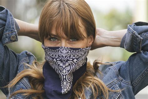 Bound Woman Wears Mask Hide Face Telegraph