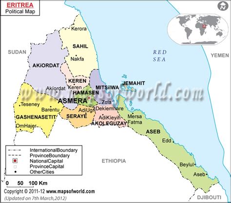 Strategic geopolitical position along world's busiest shipping lanes; Eritrea Map | Maps | Pinterest | Maps