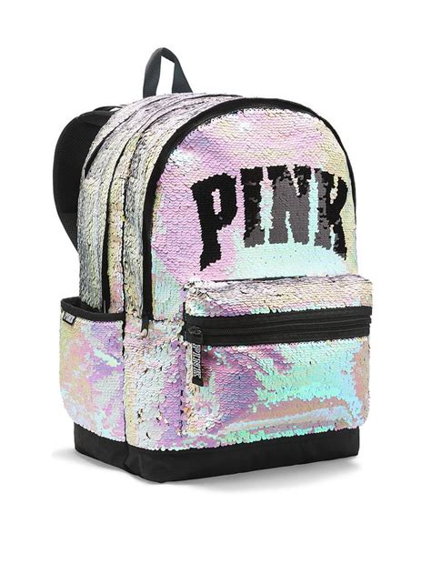 Sequin Bling Campus Backpack Pink Victorias Secret Pink Backpack