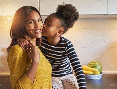 Black Mom And Daughter Loving Each Other People Images Creative Market