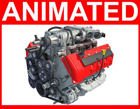 3d Animated V8 Engine Crank Cgtrader