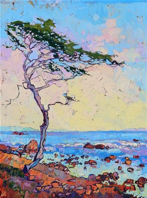 Monterey Cypress Tree Oil Painting For Sale By Modern Landscape Painter