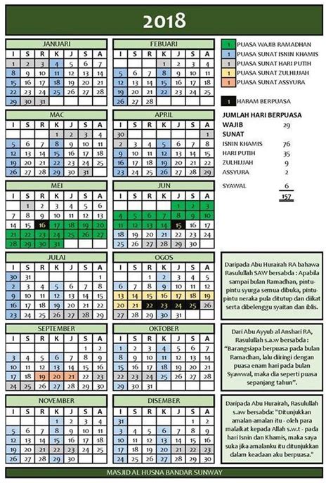 Abusyuja.com_puasa merupakan ibadah yang memiliki banyak sekali manfaat. tarikh puasa sunat dan wajib di malaysia tahun 2018 ...