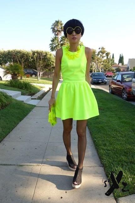Neon Green Dress Neon Green Dresses Green Dress Outfit Neon Fashion