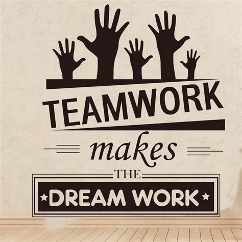 Teamwork makes the dream work. Office Wall Stickers Vinyl Decal Art Office Mural Decor ...