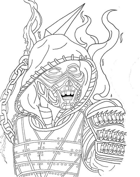 Scorpion Mortal Kombat 2 Coloring Page Free Printable Coloring Pages