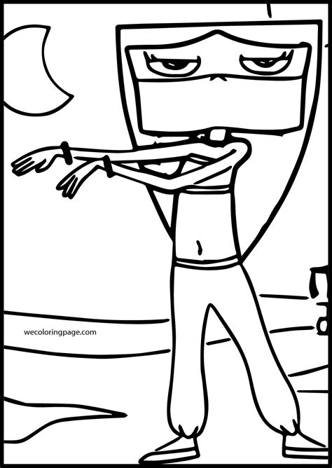 Isabella Phineas And Ferb Coloring Page 01 | Wecoloringpage.com