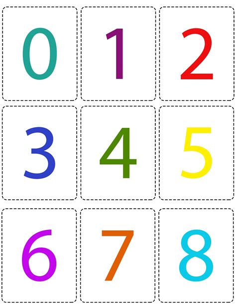 Free Printable Number Flashcards For Kindergarten