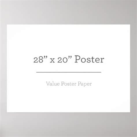 28 X 20 Value Poster Paper Matte Zazzle