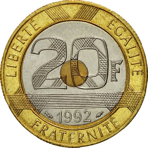 542643 Monnaie France Mont Saint Michel 20 Francs 1992 Paris Ttb