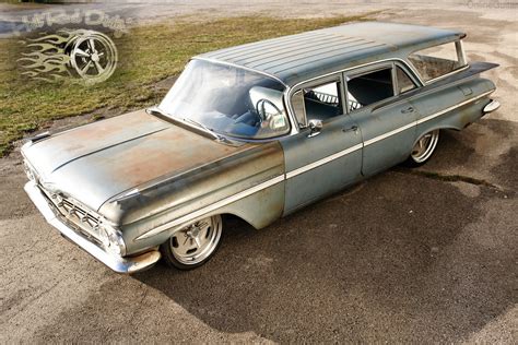 1959 Slammed Chevrolet Parkwood Wagon Tri Power The Hamb