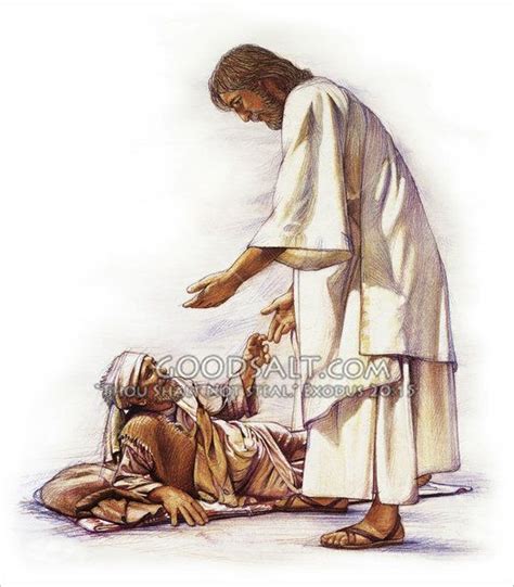 Jesus Heals A Paralytic Man Jesus Heals Jesus Art Scripture