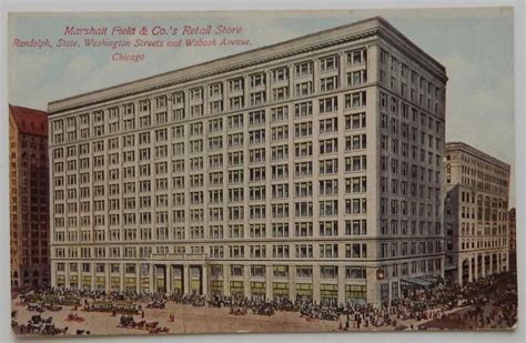 Rare Vintage Unused Postcard Marshall Field And Cos Retail Store Chicago