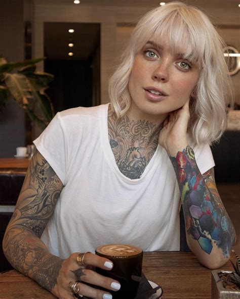 Tattoo Girls Girl Tattoos Hand Tattoos White Tattoos Arm Tattoo Blonde Tattoo Black Women