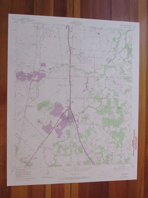 Burleson Texas 1974 Original Vintage Usgs Topo Map 1974 Map