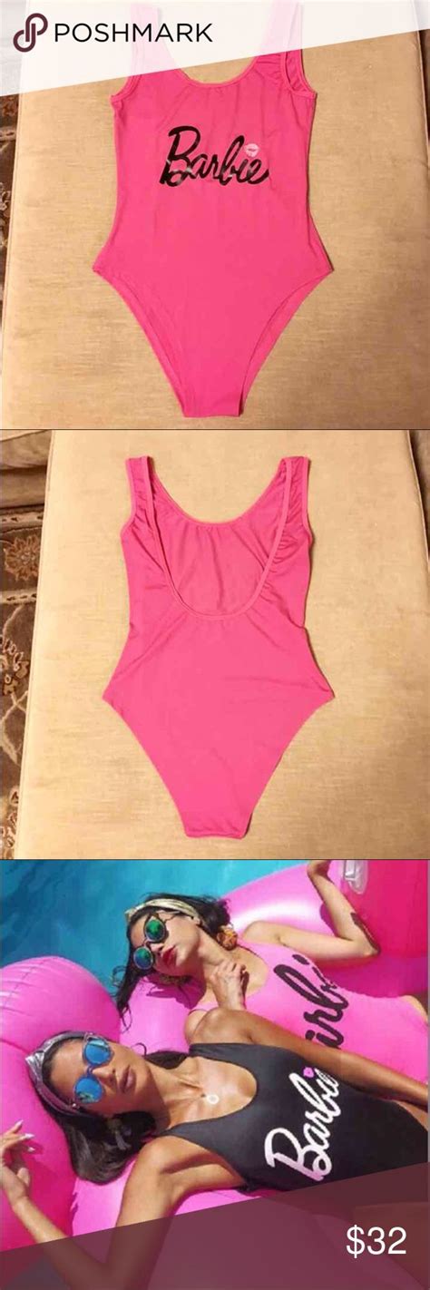 nwt hot pink barbie bodysuit size m never worn can be worn as swimsuit bodysuit or super cute
