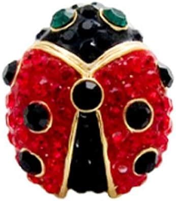 Butler And Wilson Small Red Crystal Ladybird Brooch Pin BUTLER