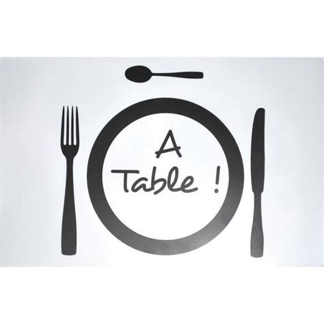 Assiette et couvert dessin : Set de table 28,5x44 cm COUVERTS - Achat / Vente set de ...