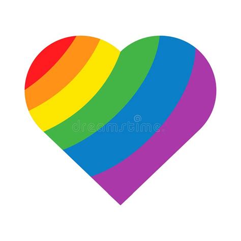 Rainbow Heart Shape Stock Illustration Illustration Of Curve 259466924