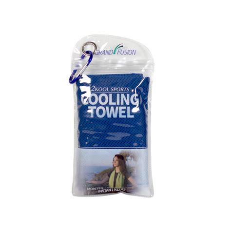 Cooling Towel 2 Pack Pouch With Carabiner Instant Chilly Towels Grand