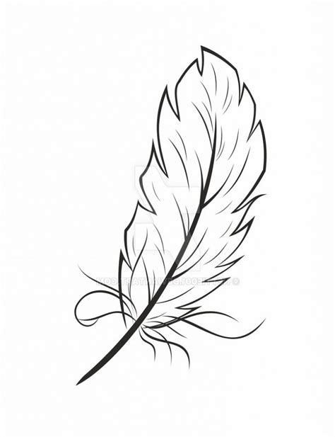 Easy To Draw Feathers Simple Feather Drawing Drawing Art Gallery