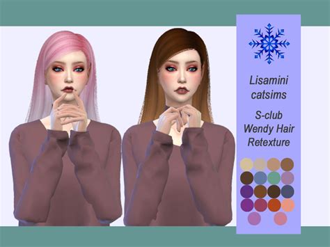 The Sims Resource Lisaminicatsims S Club Wendy Hair Retexture Mesh