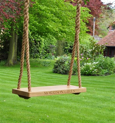 Personalised Large Oak Swing By The Oak And Rope Company