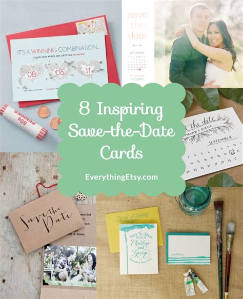 Print a different design on every card for free! 8 Inspiring Save-the-Date Cards - DIY Weddings