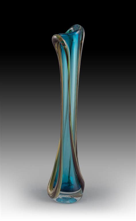 Ivy Drape Vase By Chris Mosey Artful Home Murano Glass Vase Aqua