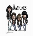 The Ramones | Caricaturas divertidas, Banda de rock kiss, Caricaturas ...