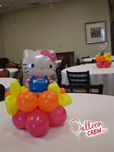 Hello Kitty Centerpiece Hello Kitty Centerpieces Balloon Centerpieces Balloon Decorations