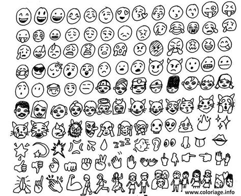 Coloriage Emoji Emoticon List