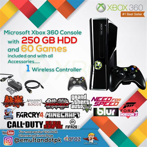 Xbox 360 Slim 250gb 40 Games Wireless Controller Jtag Jailbreaked Price