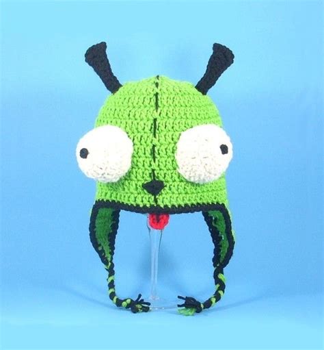 Gir Earflap Hat From Invader Zim Please Send Size Etsy Crochet