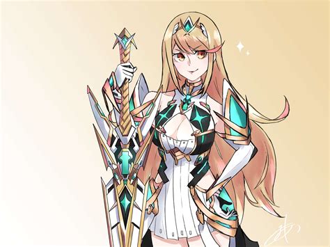 Mythra Xenoblade Chronicles And More Drawn By Miaxkr Danbooru