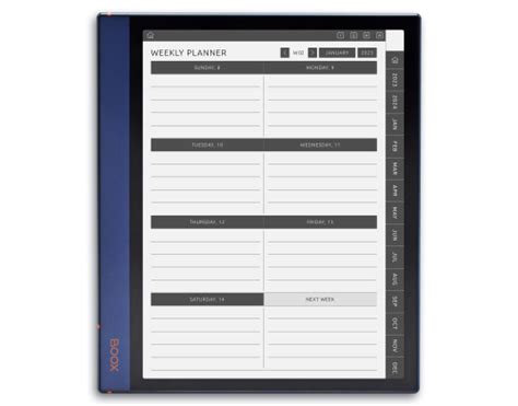 Get Boox Note Weekly Planner Templates 2023 2024 Download Premium