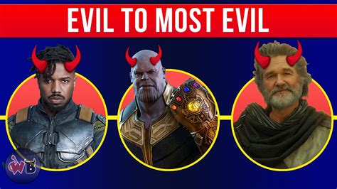 Marvel Cinematic Universe Villains Evil To Most Evil Youtube