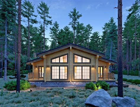 Pre hung and glazed door and window. Log Cabin Kits in 2020 | Log cabin kits, Prefab log cabins ...