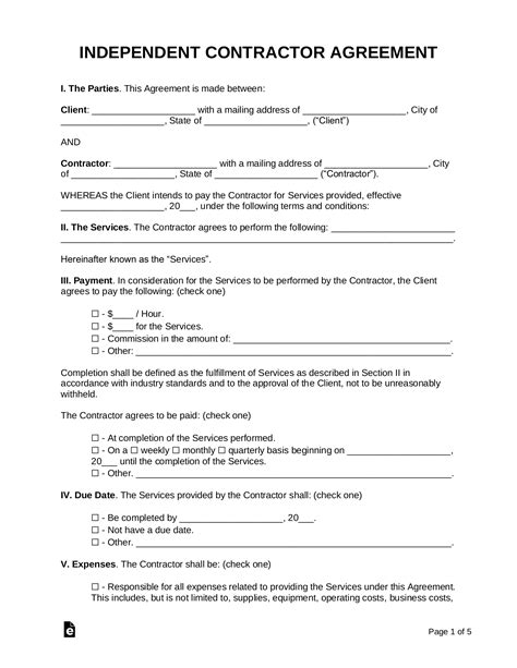 You can get a copy of it at any post office or library, or even more easily you can download and print one from the computer at irs.gov. Free Independent Contractor Agreement Templates - PDF | Word - eForms