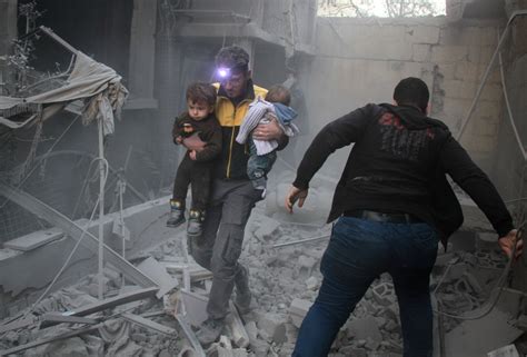 In pictures: Two days of constant bombardment in the Syrian rebel-held