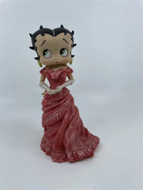 Betty Boop In Red Dress Half Gloss Porcelain Figurine 1998 King Very